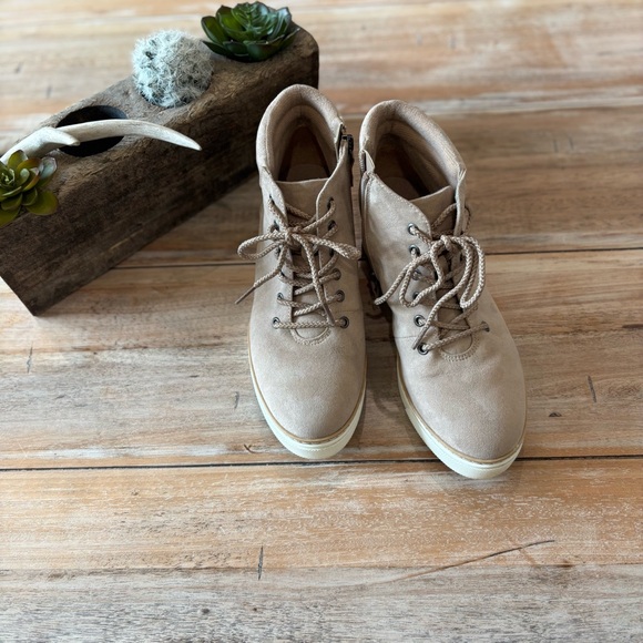 Dr Scholls Women's 8M Irene High Top Wedge Zip Lace Up Sneaker Boot - Picture 4 of 11